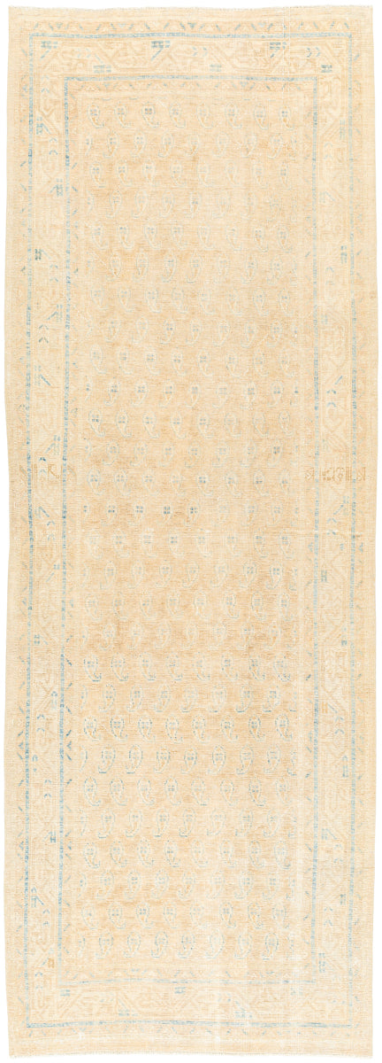 Antique One of a Kind AOOAK-1575 3'6" x 9'10" Handmade Rug AOOAK1575-36910  Pearl, Wheat, Champagne Surya