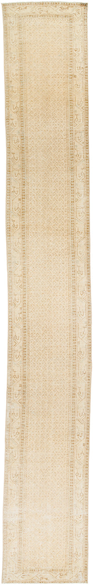 Antique One of a Kind AOOAK-1585 2'9" x 21' Handmade Rug AOOAK1585-29212  Natural, Pearl Surya