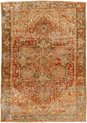 Antique One of a Kind AOOAK-1588 7'3" x 10' Handmade Rug AOOAK1588-7310  Clay, Camel, Brick, Khaki, Dark Brown, Mocha Surya