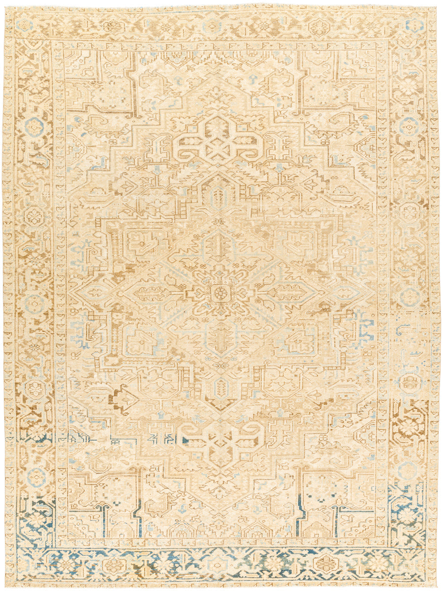 Antique One of a Kind AOOAK-1595 8'1" x 10'8" Handmade Rug AOOAK1595-81107  Pearl, Desert Tan, Natural Surya