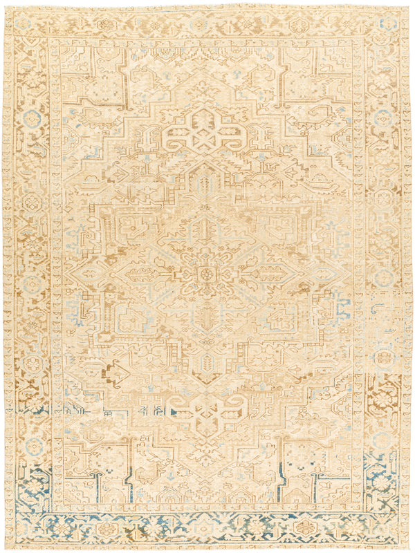 Antique One of a Kind AOOAK-1595 8'1" x 10'8" Handmade Rug AOOAK1595-81107  Pearl, Desert Tan, Natural Surya