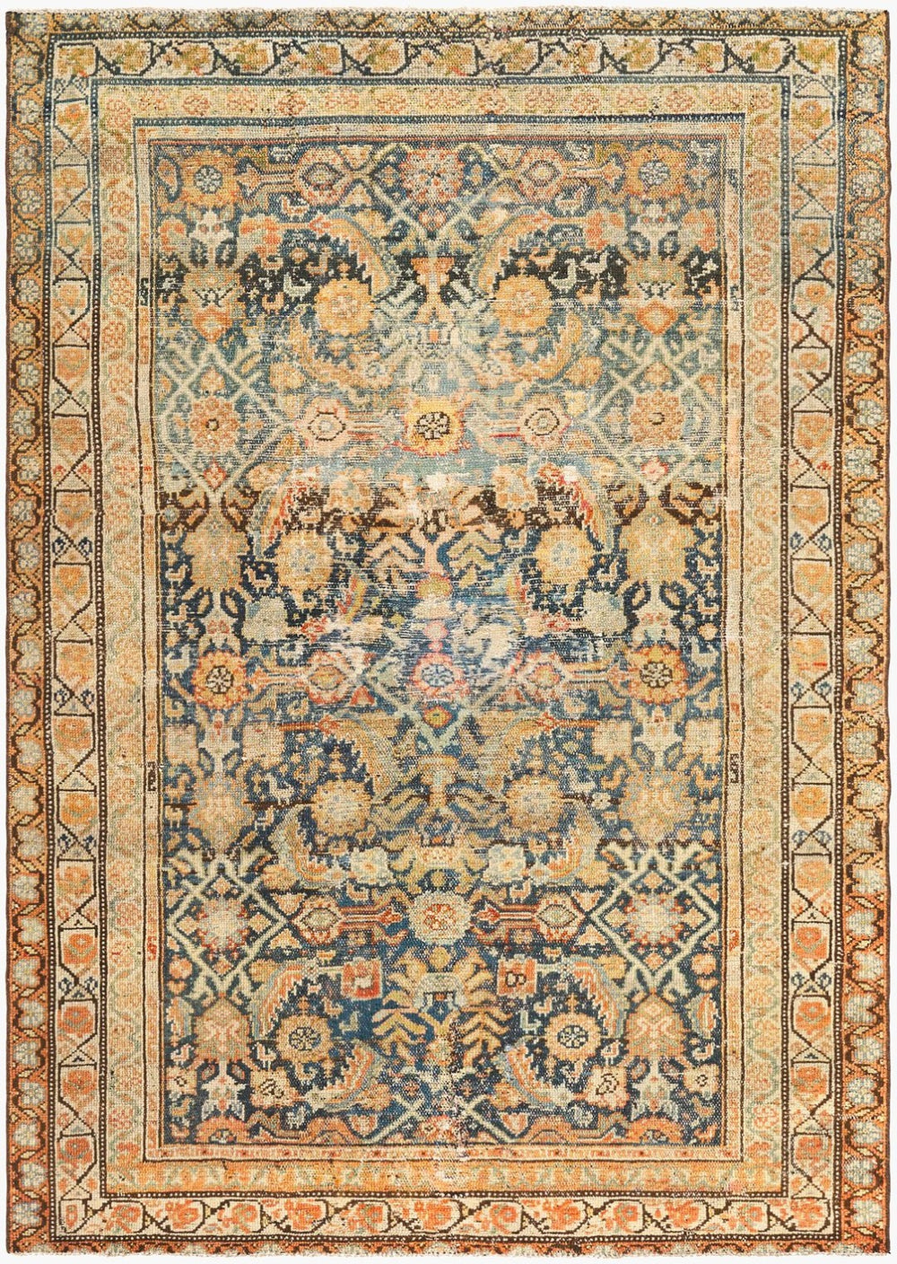 Surya Antique Hand Knotted Turkish Wool Rug with Low Pile and Traditional Patterning AOOAK1612-3954