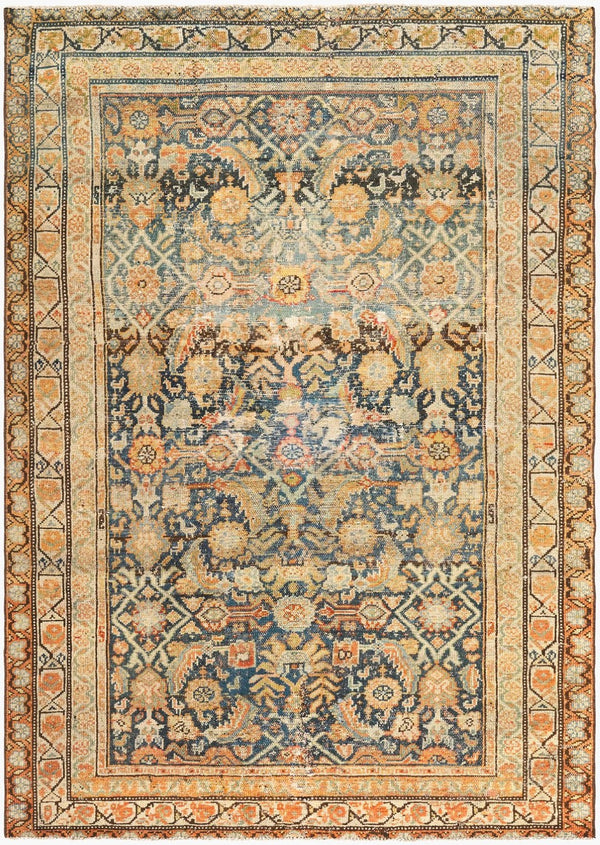 Surya Antique Hand Knotted Turkish Wool Rug with Low Pile and Traditional Patterning AOOAK1612-3954