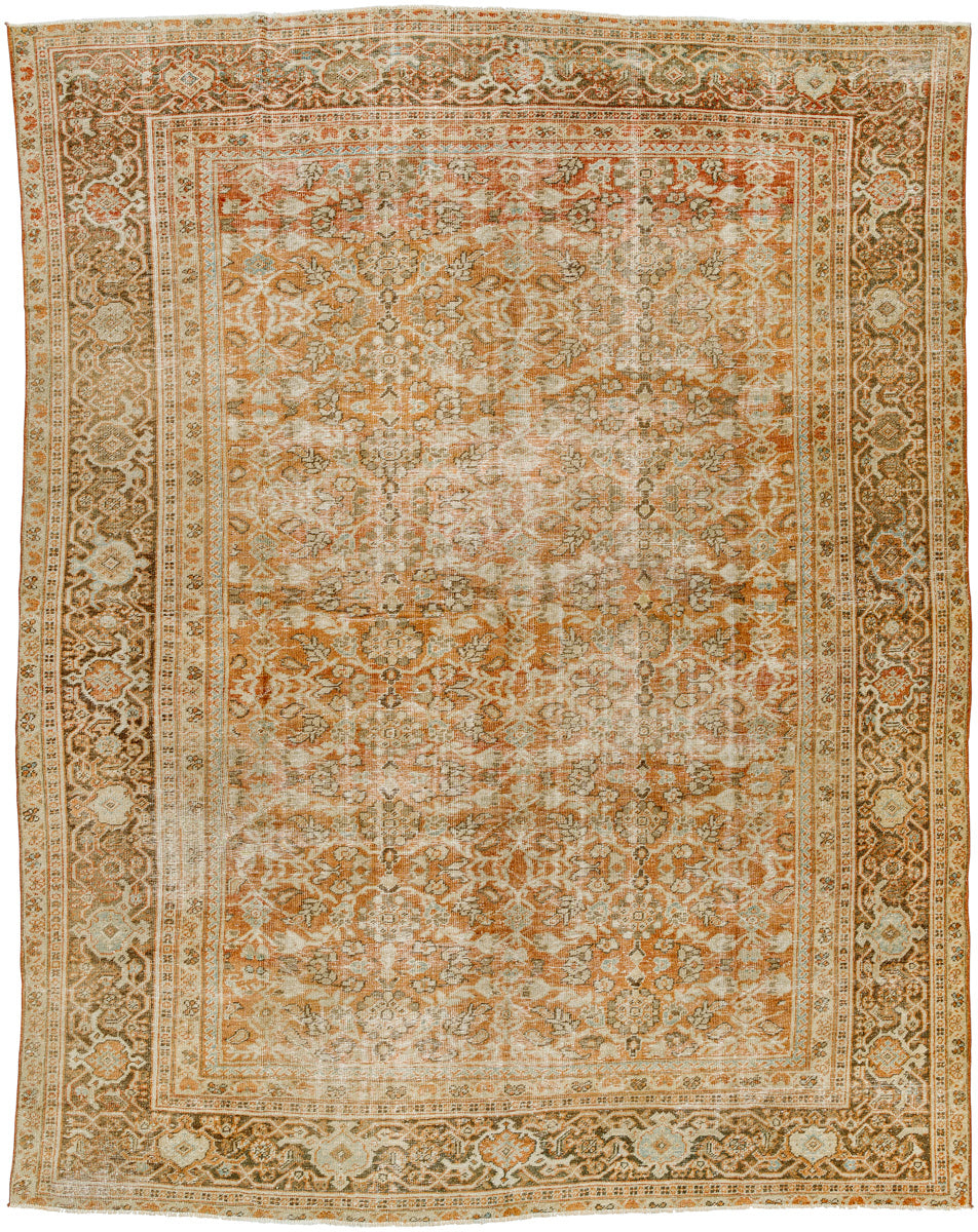 Antique One of a Kind AOOAK-1618 8'11" x 11' Handmade Rug AOOAK1618-81111  Camel, Tan, Clay, Brick, Natural Surya