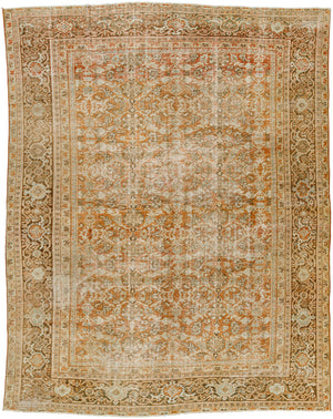 Antique One of a Kind AOOAK-1618 8'11" x 11' Handmade Rug AOOAK1618-81111  Camel, Tan, Clay, Brick, Natural Surya