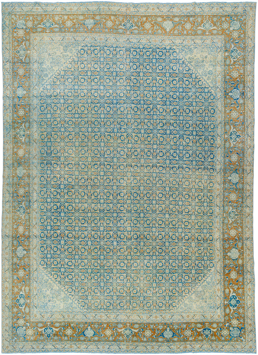 Antique One of a Kind AOOAK-1644 10'2" x 13'6" Handmade Rug AOOAK1644-10213  Sterling Grey, Sage, Pewter, Nickel, Camel Surya