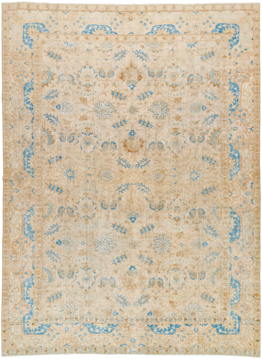 Antique One of a Kind AOOAK-1647 9'5" x 12'8" Handmade Rug AOOAK1647-95128  Natural, Ash, Khaki, Metallic - Silver Surya