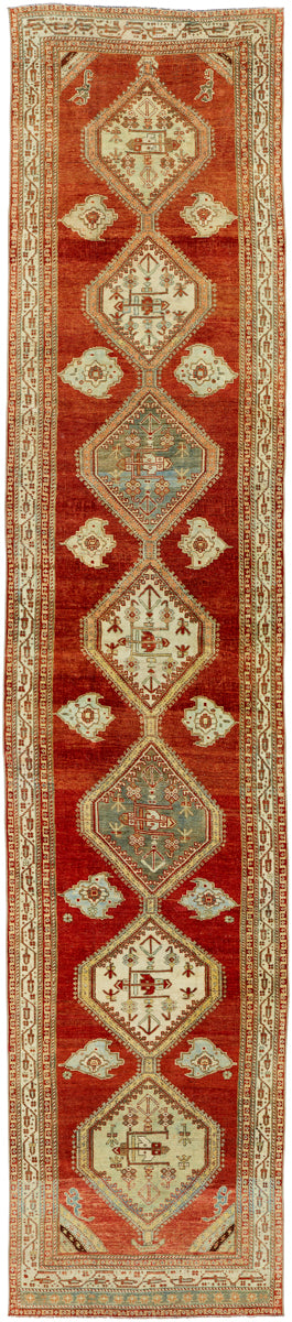 Antique One of a Kind AOOAK-1656 3'6" x 16'5" Handmade Rug AOOAK1656-36165  Camel, Brick, Clay, Mocha, Light Wood Surya