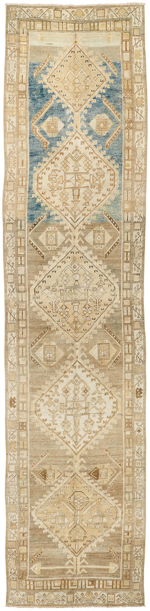 Antique One of a Kind AOOAK-1665 2'11" x 13'6" Handmade Rug AOOAK1665-211136  Khaki, Natural, Camel, Pearl Surya