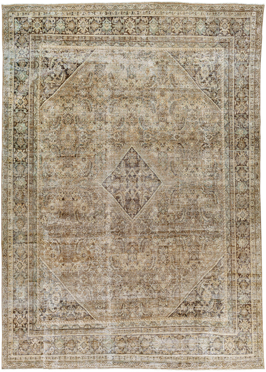 Antique One of a Kind AOOAK-1716 8'10" x 12'4" Handmade Rug AOOAK1716-124810  Sage, Dark Grey, Khaki, Slate Grey Taupe, Ash Surya