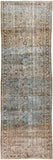 Antique One of a Kind AOOAK-1721 3'9" x 12'2" Handmade Rug AOOAK1721-12239  Sage, Grey, Nickel, Khaki Surya