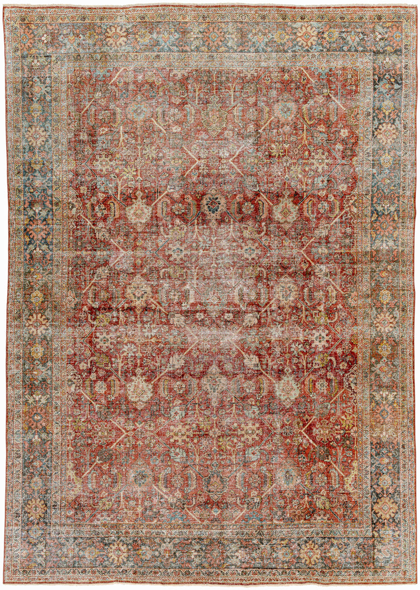 Antique One of a Kind AOOAK-1726 8'9" x 12'3" Handmade Rug AOOAK1726-12389  Nickel, Grey, Camel, Sage, Dark Brown, Khaki Surya