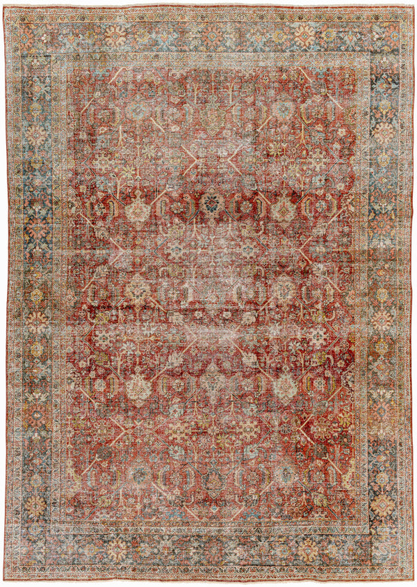 Antique One of a Kind AOOAK-1726 8'9" x 12'3" Handmade Rug AOOAK1726-12389  Nickel, Grey, Camel, Sage, Dark Brown, Khaki Surya