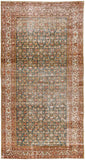 Antique One of a Kind AOOAK-1732 6'8" x 13' Handmade Rug AOOAK1732-121268  Grey, Brick, Camel, Slate Grey Taupe, Sage, Lunar Green Surya