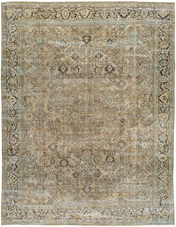Antique One of a Kind AOOAK-1738 10'3" x 13'5" Handmade Rug AOOAK1738-135103  Sage, Grey, Khaki, Nickel, Ash Surya