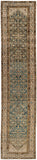 Antique One of a Kind AOOAK-1740 3'3" x 14'10" Handmade Rug AOOAK1740-141033  Dark Grey, Lunar Green, Grey, Nickel, Camel, Sage Surya