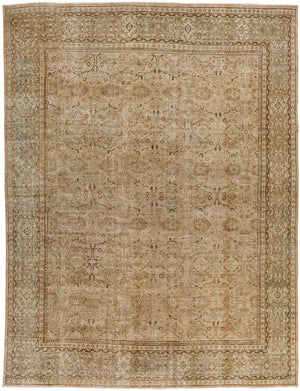 Antique One of a Kind AOOAK-1745 9'9" x 12'8" Handmade Rug AOOAK1745-12899  Camel, Grey, Khaki, Brick Surya