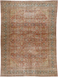 Antique One of a Kind AOOAK-1750 10'4" x 13'1" Handmade Rug AOOAK1750-104131  Grey, Brick, Camel, Nickel, Khaki Surya