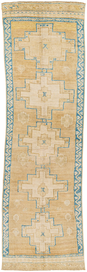 Antique One of a Kind AOOAK-1751 2'8" x 9'8" Handmade Rug AOOAK1751-2898  Natural, Khaki, Light Wood, Pewter, Beige Surya