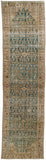 Antique One of a Kind AOOAK-1756 3'8" x 14'2" Handmade Rug AOOAK1756-38142  Nickel, Grey, Sage, Lunar Green, Pearl Surya