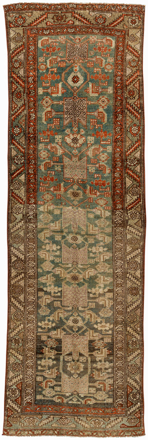 Antique One of a Kind AOOAK-1759 2'10" x 9'6" Handmade Rug AOOAK1759-21096  Brick, Dark Brown, Grey, Taupe, Camel, Clay, Natural Surya
