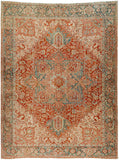 Antique One of a Kind AOOAK-1762 9'1" x 12' Handmade Rug AOOAK1762-9112  Camel, Brick, Rose Gold, Nickel, Khaki Surya