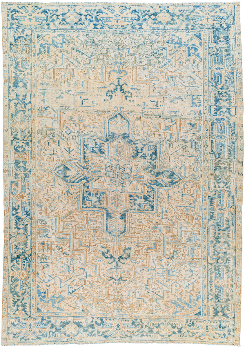 Antique One of a Kind AOOAK-1767 7'10" x 11'2" Handmade Rug AOOAK1767-710112  Ash, Pearl, Khaki, Metallic - Silver, Pewter Surya