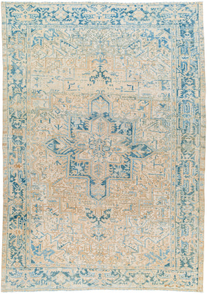 Antique One of a Kind AOOAK-1767 7'10" x 11'2" Handmade Rug AOOAK1767-710112  Ash, Pearl, Khaki, Metallic - Silver, Pewter Surya