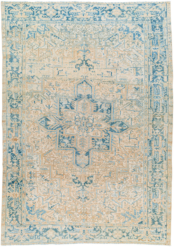 Antique One of a Kind AOOAK-1767 7'10" x 11'2" Handmade Rug AOOAK1767-710112  Ash, Pearl, Khaki, Metallic - Silver, Pewter Surya