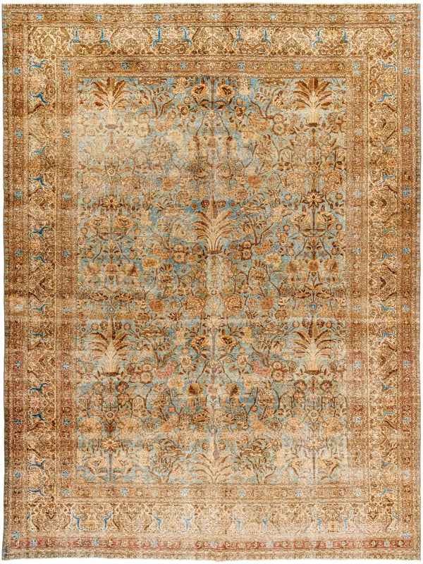 Antique One of a Kind AOOAK-1774 9'4" x 12'6" Handmade Rug AOOAK1774-94126  Camel, Light Wood, Clay, Natural, Brick Surya