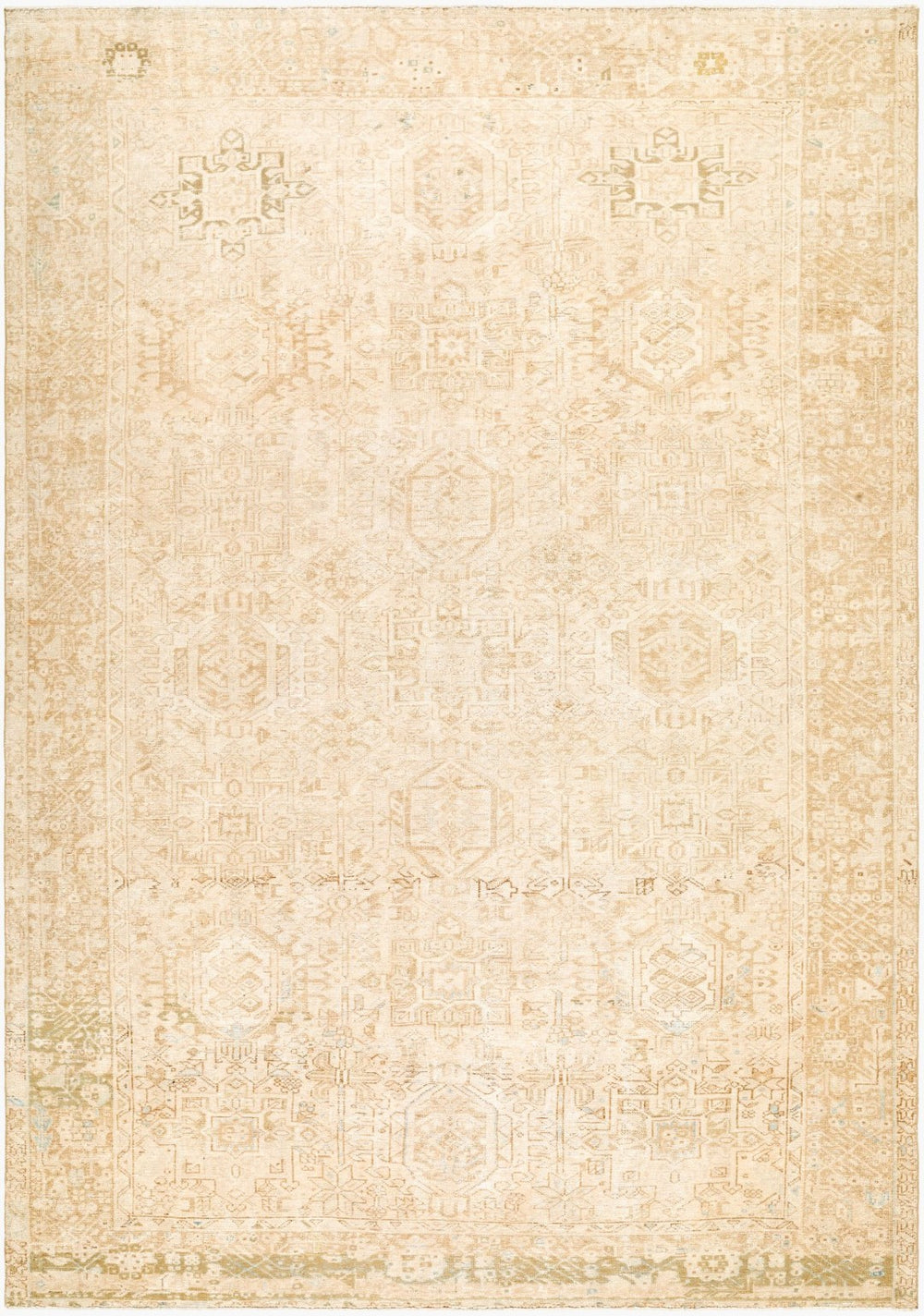 Surya Antique Hand-knotted Turkish Wool Cotton Rug with Low Pile and Fringe Detail AOOAK1794-7811