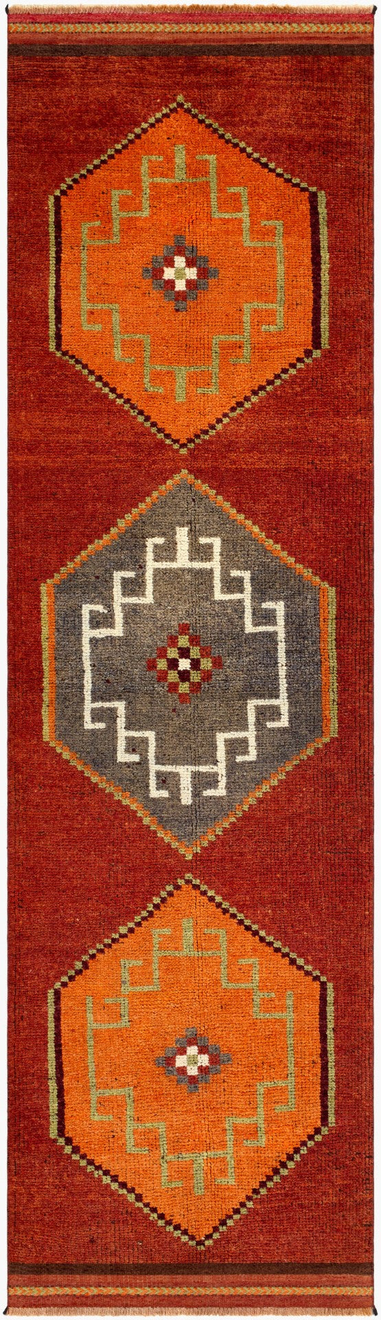 Surya Antique 7'5" X 10'10" Handcrafted Turkish Wool Rug - Unique, Durable, Perfect For Traditional Homes! 'Rust Wool Aooak1807-32114