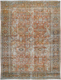 Antique One of a Kind AOOAK-1896 8' x 10'6" Handmade Rug AOOAK1896-8106  Sage, Dark Grey, Brick Surya
