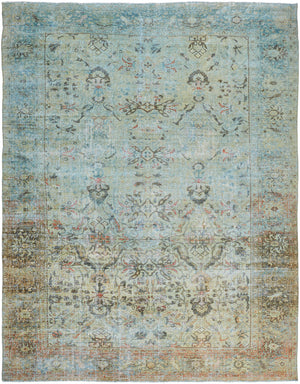 Antique One of a Kind AOOAK-1897 9'2" x 11'8" Handmade Rug AOOAK1897-92118  Metallic - Silver, Grey Surya