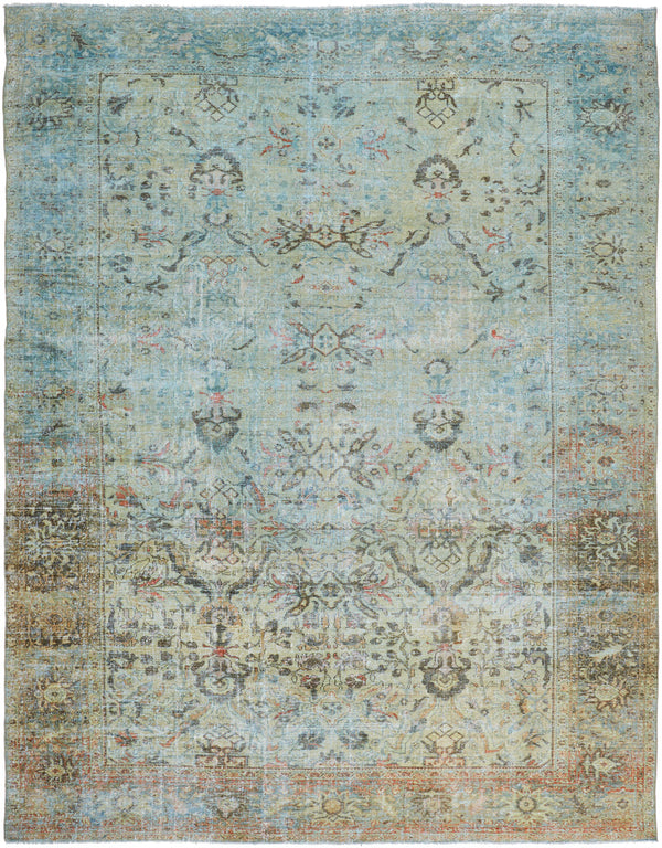 Antique One of a Kind AOOAK-1897 9'2" x 11'8" Handmade Rug AOOAK1897-92118  Metallic - Silver, Grey Surya