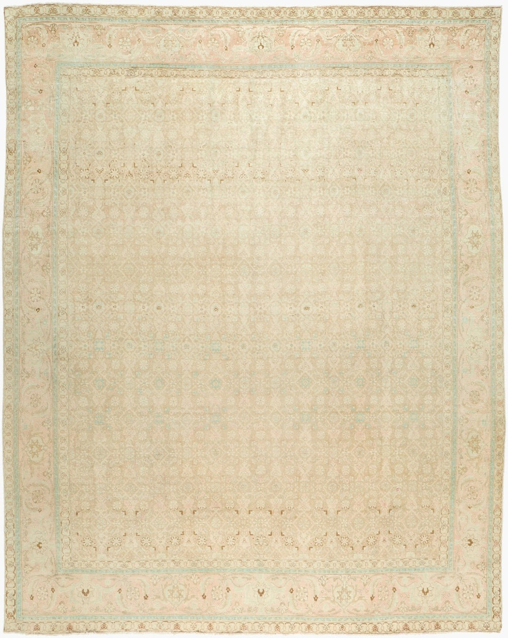 Surya Antique Handmade Wool Area Rug Low Pile Fringe Border for Formal Living Rooms AOOAK1904-10125