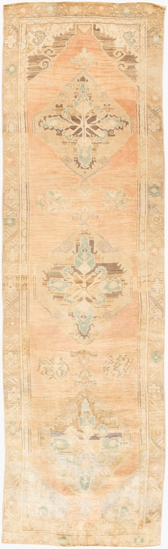 Surya Antique Handmade Wool Runner Rug with Fringe One of a Kind Hallway Accent AOOAK1913-3712