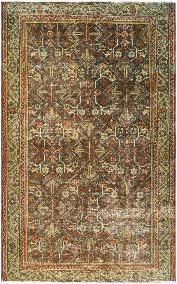 Surya Antique 7'5" X 10'10" Handcrafted Turkish Wool Rug - Unique, Durable, Perfect For Traditional Homes! 'Olive Wool,Cotton Aooak1935-4163