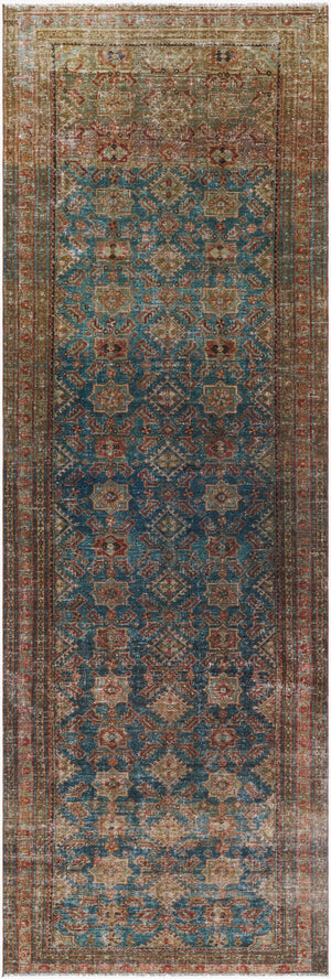 Surya Antique 7'5" X 10'10" Handcrafted Turkish Wool Rug - Unique, Durable, Perfect For Traditional Homes! Teal Wool,Cotton Aooak1943-36118