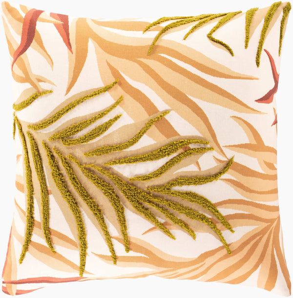 Surya Alora 18"X18" Accent Pillow - Luxurious Polyester, Easy-care Design For Effortless Home Style Upgrade! Peach Polyester,Polyester Aor001-1818