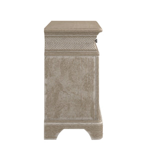 A.R.T. Furniture Summer Creek Open Nightstand In Scrubbed Oak - Stylish Storage With Usb Chargers & Unique Design Scrubbed Oak Flakey Cathedral Oak Veneer,Parawood Solids 251141-1303