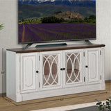 Parker House Provence 63 In. TV Console Vintage Alabaster Poplar Solids / Birch Veneers PRO#412