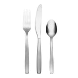 Cambridge Paulina 6-Piece Flatware Set for Two, 18/0 Stainless Steel, Satin Finish, Dishwasher Safe