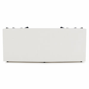 Bernhardt Bernhardt Candace Crescent Sofa — Made-To-Order Transitional White Upholstery, Tufted Elegance B7296A