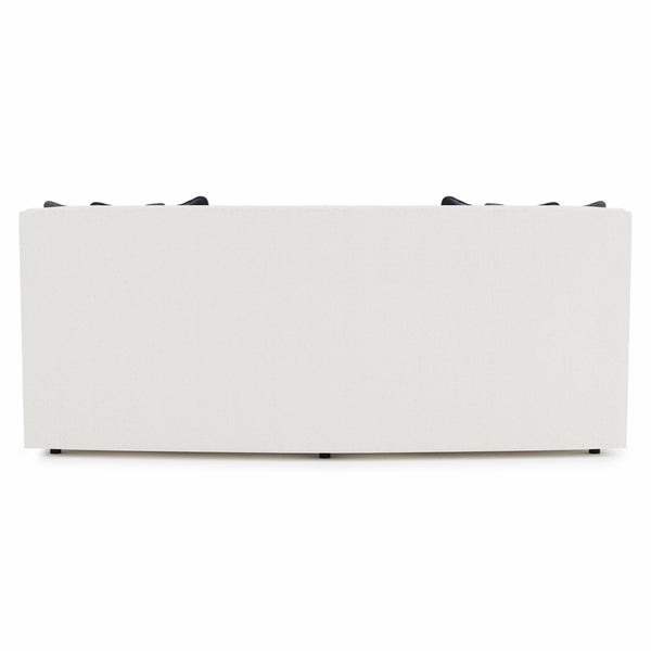 Bernhardt Bernhardt Candace Crescent Sofa — Made-To-Order Transitional White Upholstery, Tufted Elegance B7296A