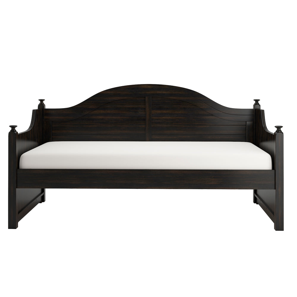 Homelegance By Top-Line Esteban Traditional Paneled Wood Daybed Black Rubberwood