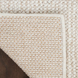 Nourison Textured Home TXH01 Machine Made Power-loomed Borderless Design Indoor Only Farmhouse Coastal, Nautical & Beach Rug Ivory Beige, Ivory Beige 100% Polyester 99446985309