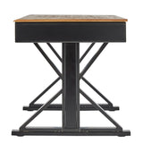 Homelegance By Top-Line Jerrin Adjustable Height X-Base Standing Desk Black Veneer