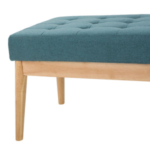 English Elm Ottoman Tufted Upholstered Bench with Birch Frame Mid-century Style for Bedroom Entry 60407.00DTE