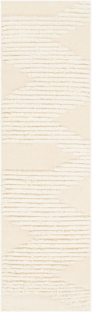 Livabliss Apache Hand Woven Wool Accent Rug Bohemian Global Pattern for Entryways and Bedside Cream 2'6" x 8' APA2301-268